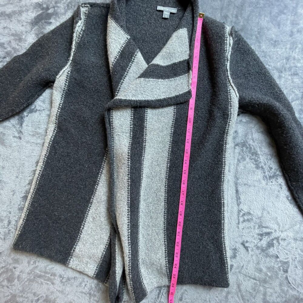 James Perse Los Angeles Sweater Womens 2 Open Front Cardigan Wool Alpaca Striped - Picture 8 of 12